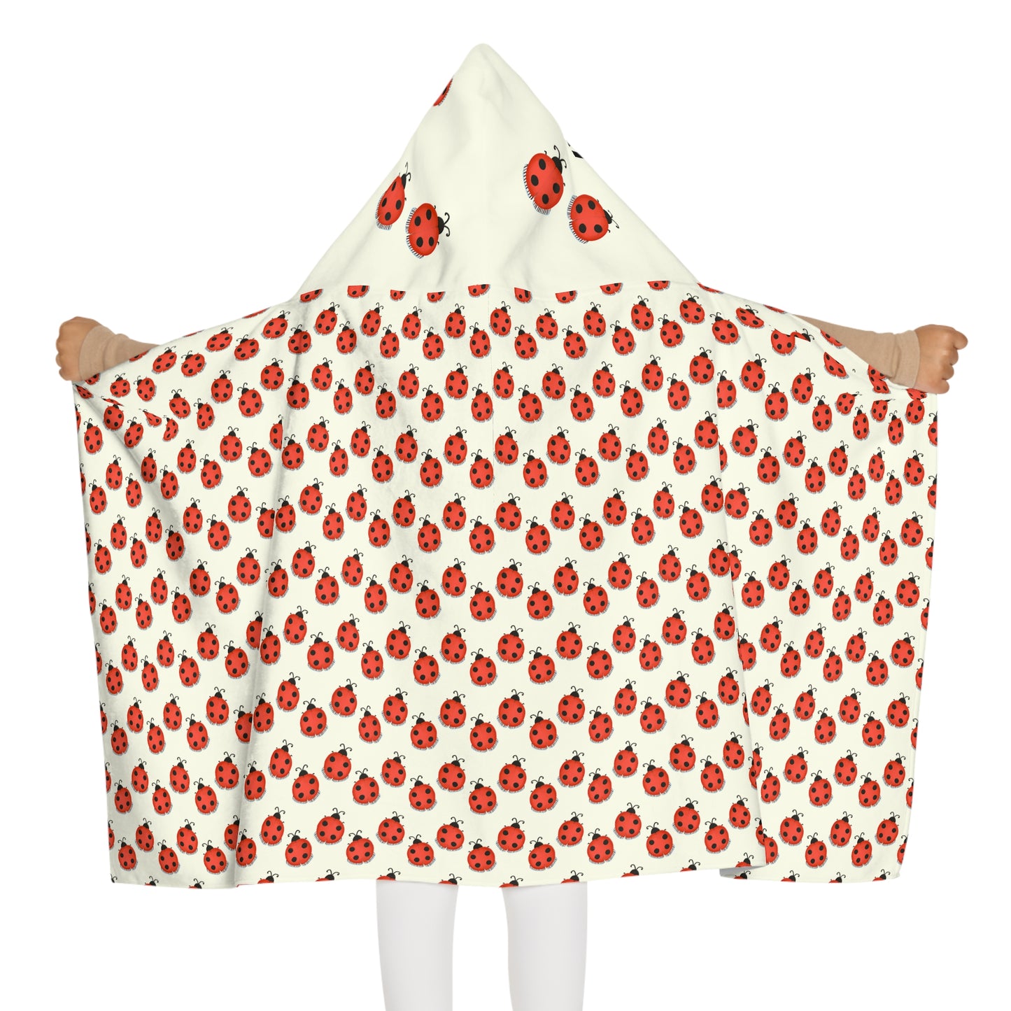 Ladybug Personalized Kids Hooded Towel, Ladybug Pattern, Youth Hooded Towel, Personalized Gift, Ladybug Towel with Name, Hooded Name Towel