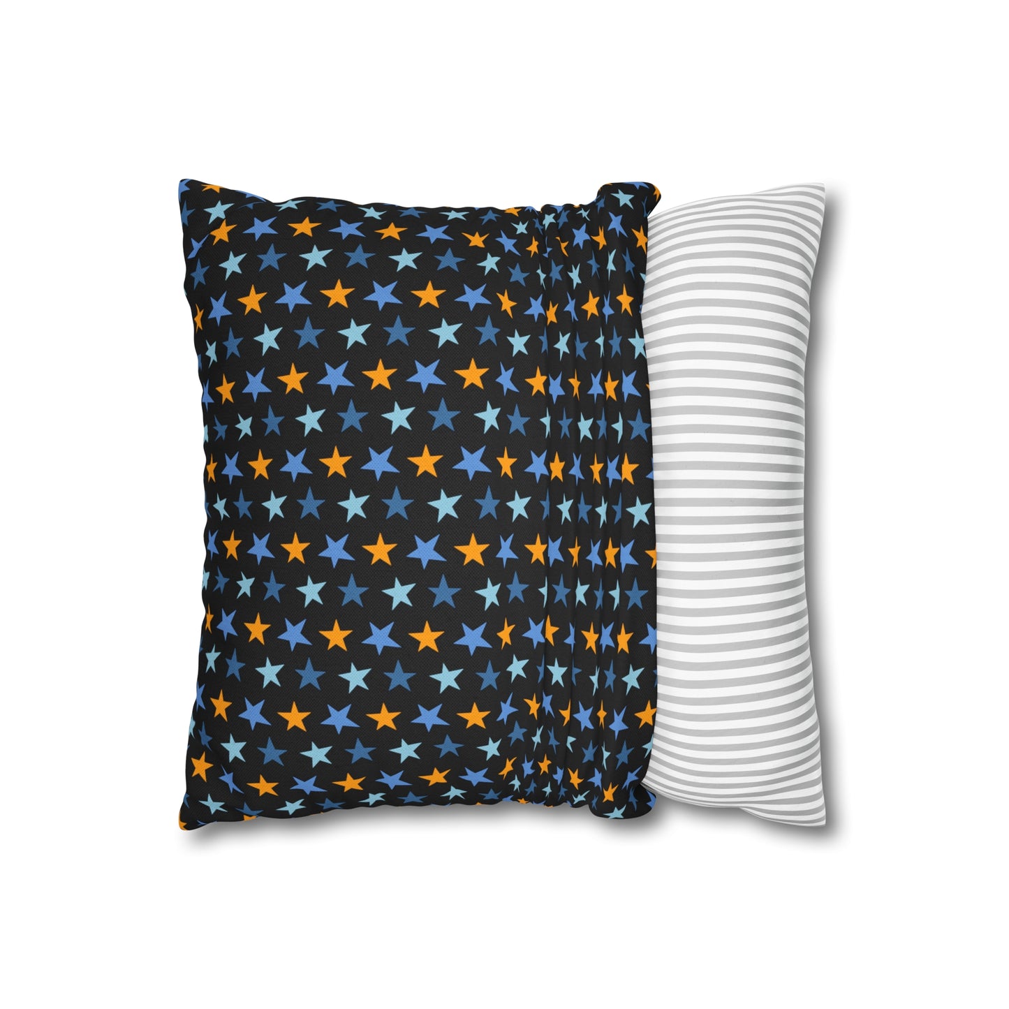 Personalized Star Spun Polyester Square Pillowcase, Custom Name Pillow, STEM Collection Throw Pillow