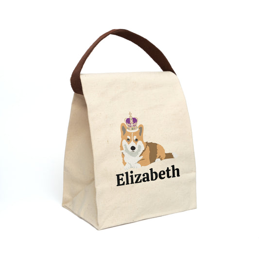 Canvas Lunch Bag Corgi Personalized Lunch Bag with Strap Kids Lunch Bag for School Corgi Lover Bag