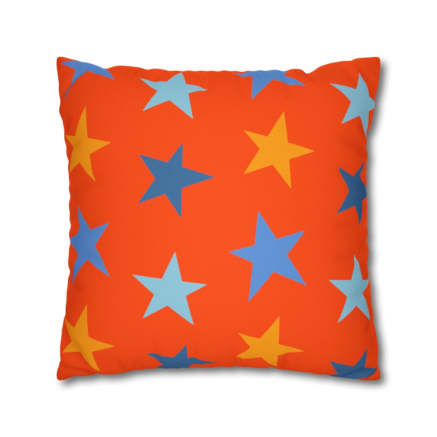 Smiling Sun Spun Polyester Square Pillowcase, Sun and Stars Pillow, STEM Collection Throw Pillow