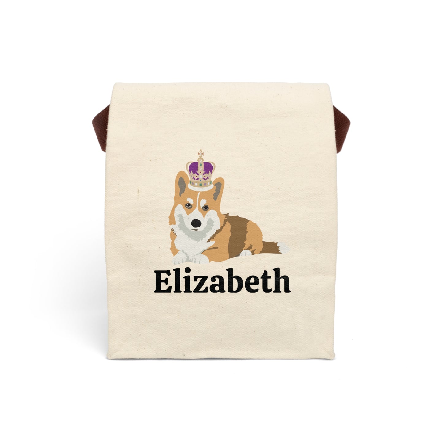 Canvas Lunch Bag Corgi Personalized Lunch Bag with Strap Kids Lunch Bag for School Corgi Lover Bag