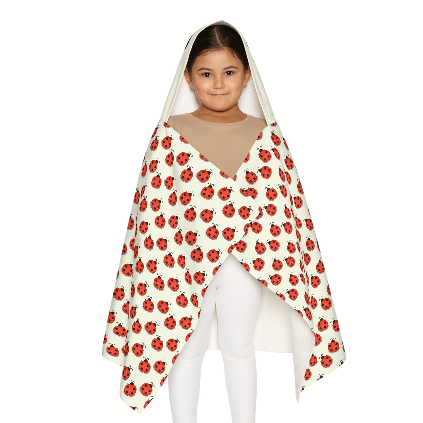 Ladybug Personalized Kids Hooded Towel, Ladybug Pattern, Youth Hooded Towel, Personalized Gift, Ladybug Towel with Name, Hooded Name Towel