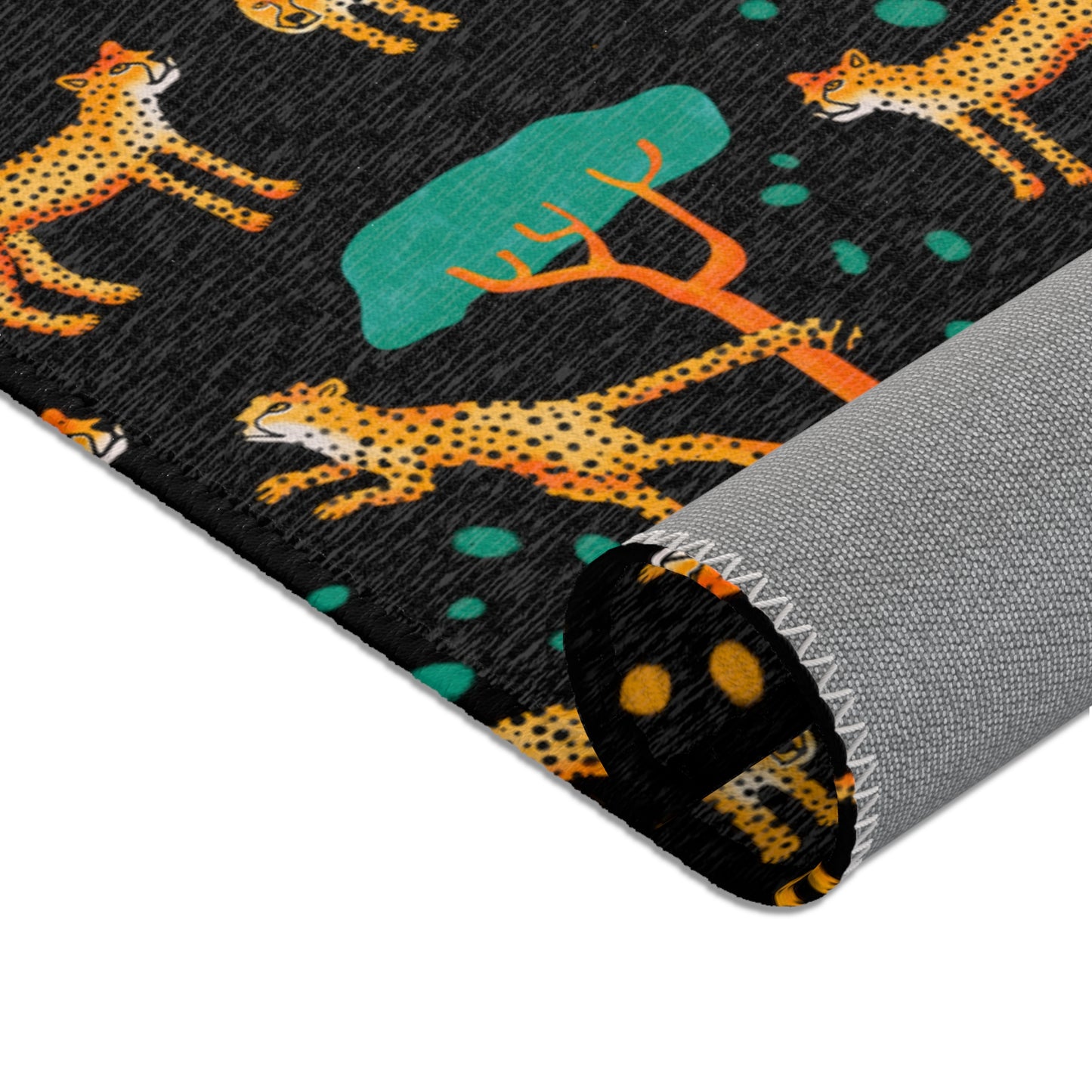 Cheetah Nursery Rug, Personalized Cheetah Rug